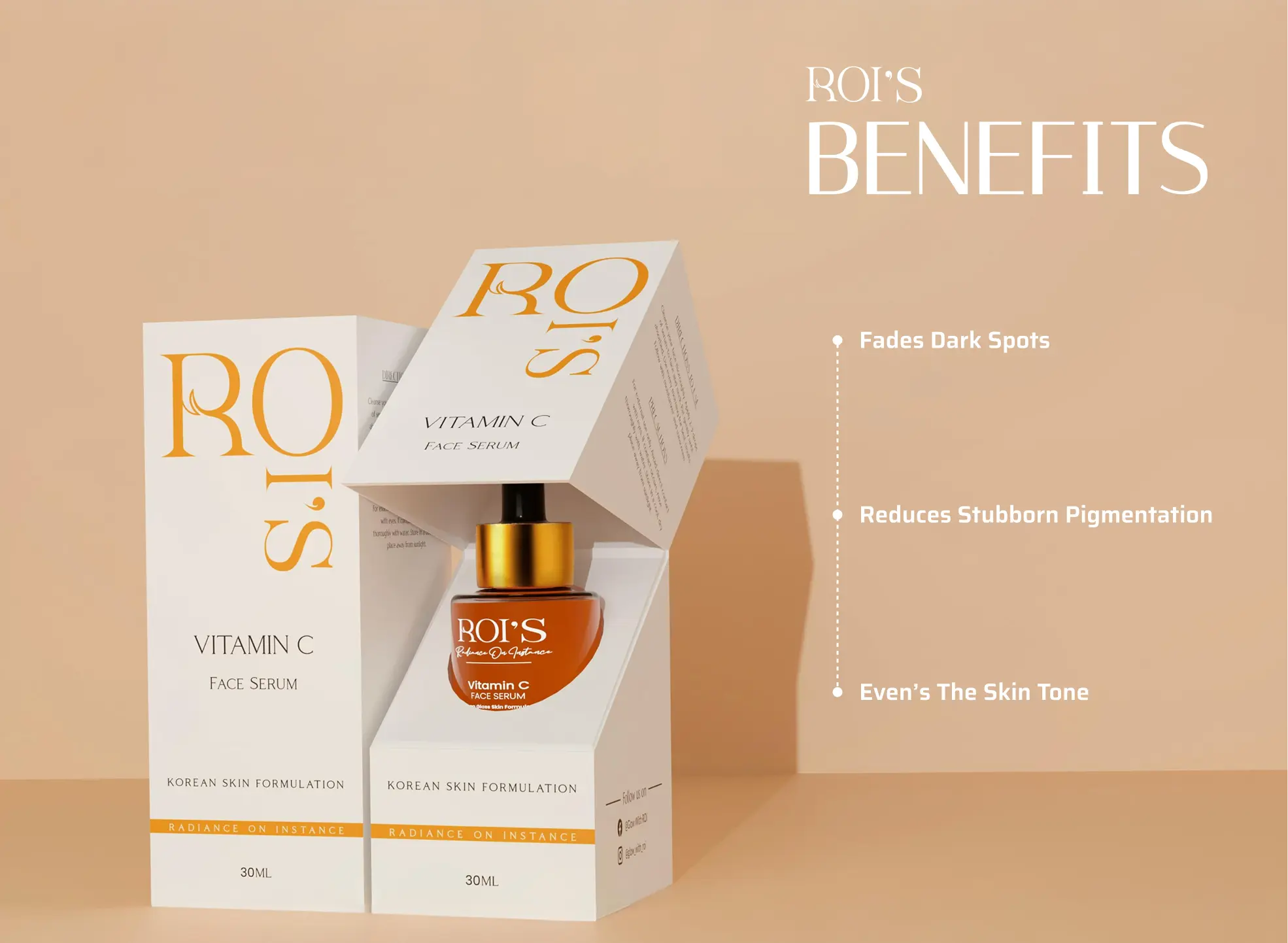 10% Vitamin C Serum - Korean Clinical Brightening Treatment - ROI SKINCARE