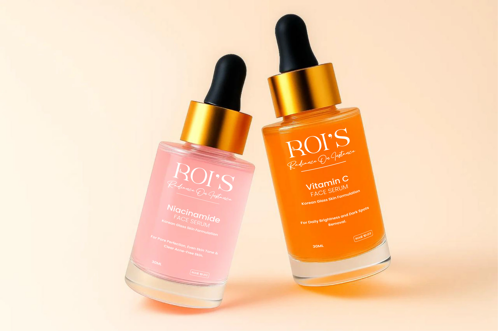 Vitamin C Serum + Niacinamide Serum Duo ROI Cosmetics